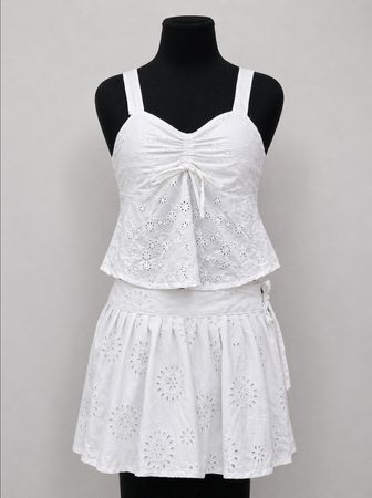 CR1552 Upcycled Eyelet Co-Ord Set