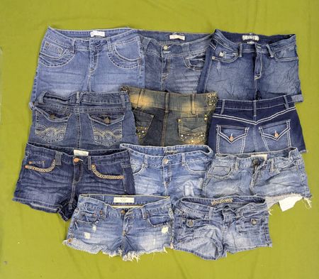 💥 RV3282 Y2K Denim Mini Shorts