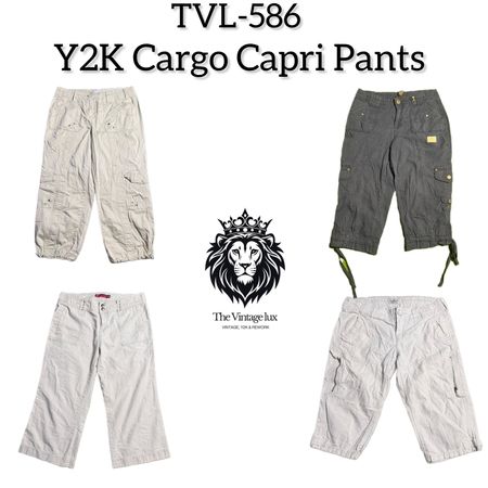 Y2K Cargo Capri Pants (TVL-586)