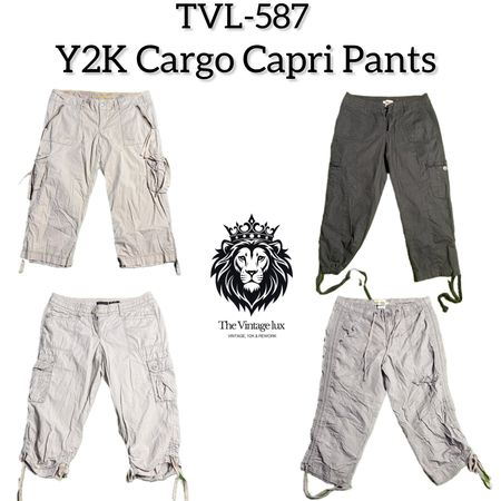 Y2K Cargo Capri Pants (TVL-587)