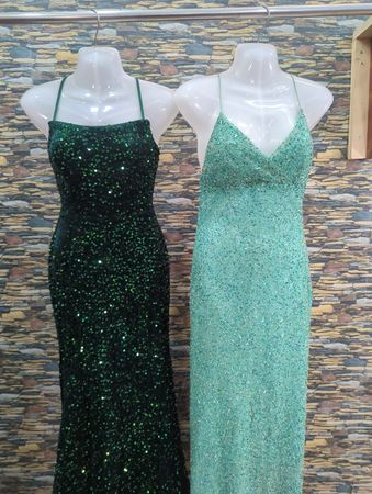 AV-1619 Unbranded Sequence Long Dress | Party Dress