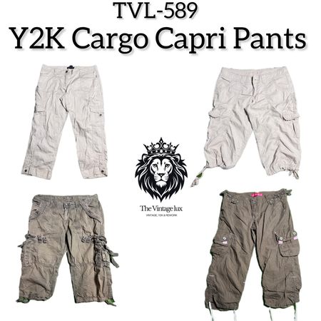 Y2K Cargo Capri Pants (TVL-589)