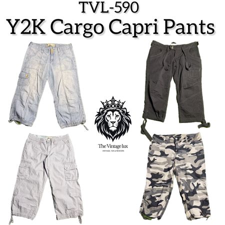 Y2K Cargo Capri Pants (TVL-590)