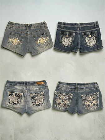Upcycled Y2k style Mini/Micro Shorts