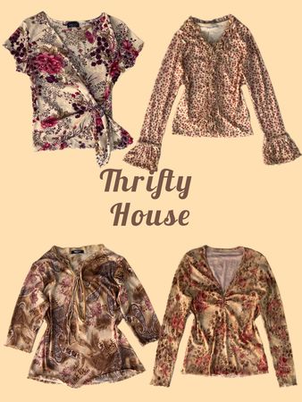Floral Fantasy Mode Y2K Tops(TH/381)