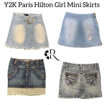 Y2K Paris Hilton Girl Denim Mini Skirts RW-1871