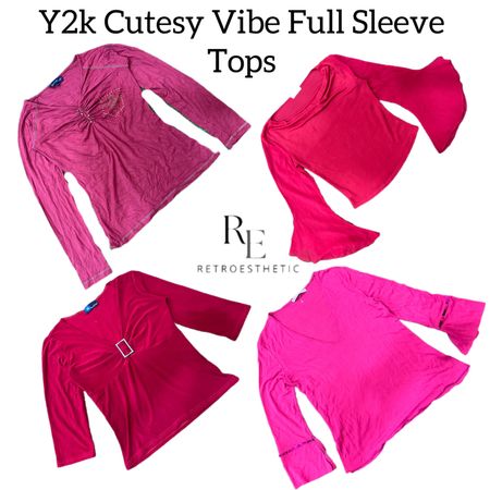 Y2K Romantic Vibe Full Sleeve Tops RE-3131