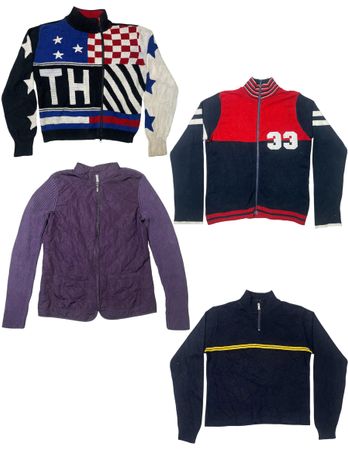 Vintage Varsity Zip-Ups x Knitted Jackets: TT-235