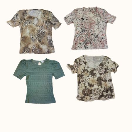 Y2K Fairycore & Earth Tone Patterned Top Bundle
( ST 025)