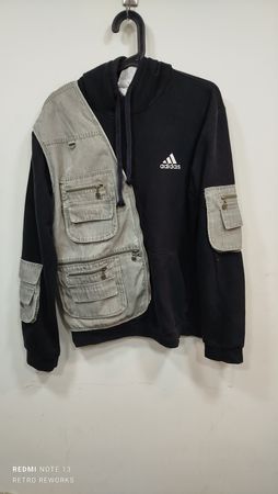 Upcycled Branded Hoodie Cargo Pants