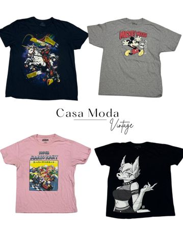 300426-2 Vintage printed T-shirts 10 pcs