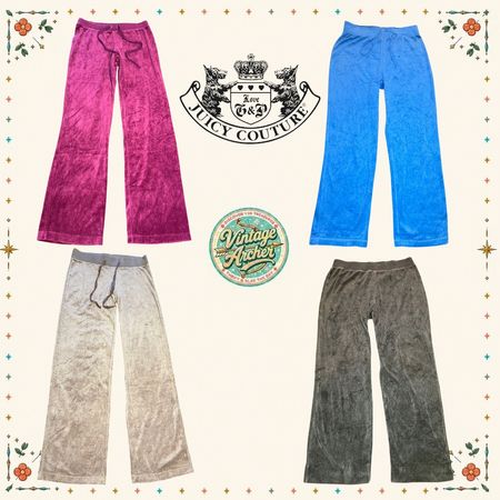2000s Baddie Vibes – Juicy Couture Velour Sweatpants 8pcs (JC-2)
