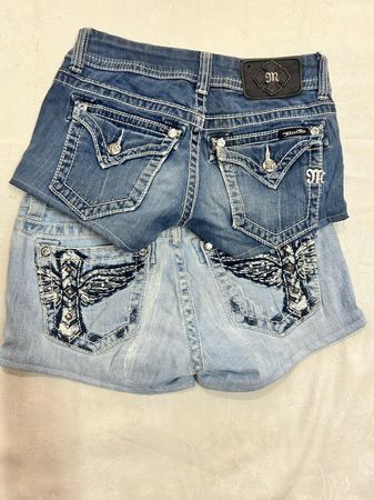 Miss me true religion rockrevival mini shorts