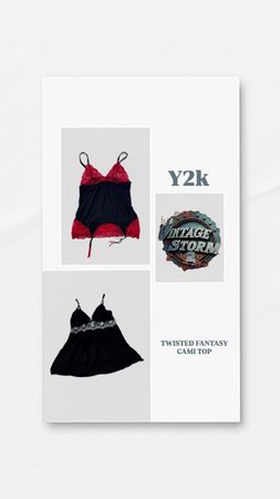 Y2K Twisted Fantasy Cami Tops