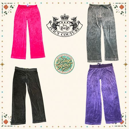 Pretty & Powerful – Juicy Couture Y2K Velour Flare Pants: 8pcs (JC-5)