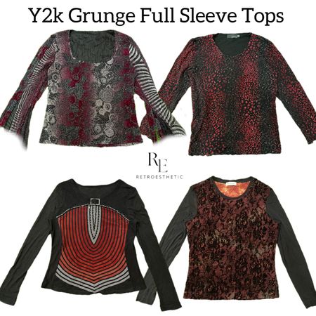 Y2K Grunge Full Sleeve Tops RE-3135