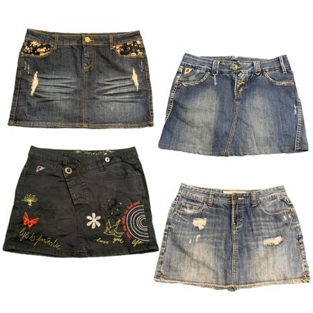 Y2K NYC IT Girl Denim Mini Skirts RW-1907