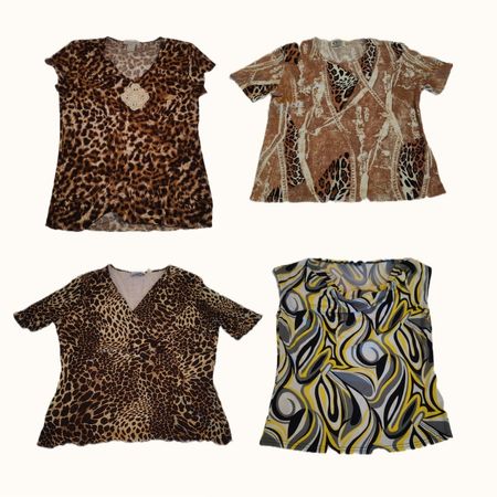 Y2K Mob Wife & Grunge Animal Print Top Bundle
 (ST 027)