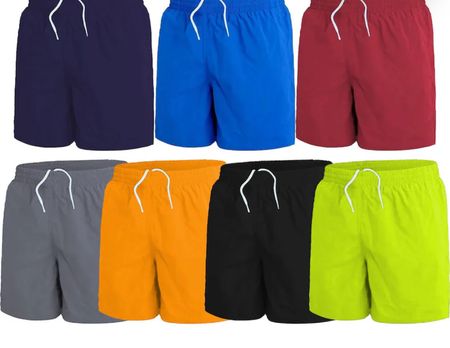 Branded swim shorts