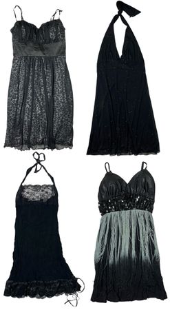 Pretty Black! Y2k Dresses: TT-244
