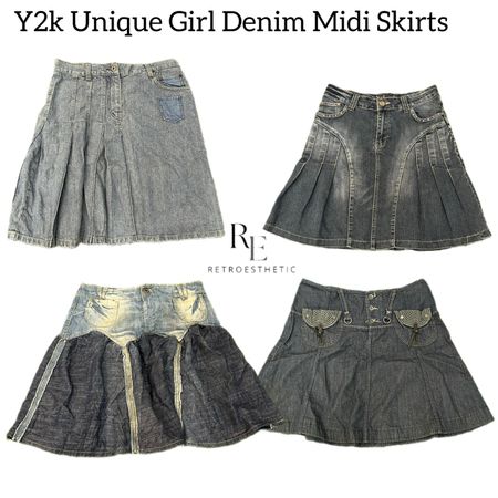 Y2K Edgy Girl Denim Mini Skirts RE-3076