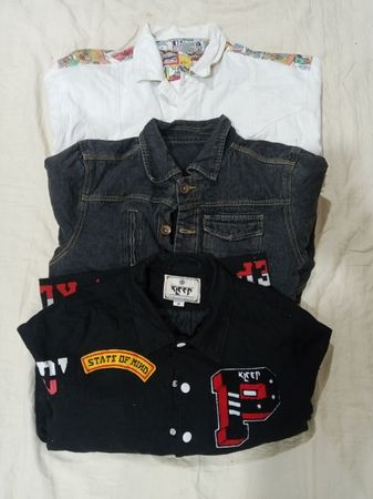 Veste en denim Hip Hop