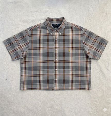 Upcycle Ralph Lauren boxy Crop Shirts (DV -05)