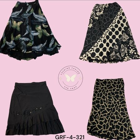 Women’s Poly Printed Maxi  Skirt – Trendy Casual Style  (GRF-4-321)