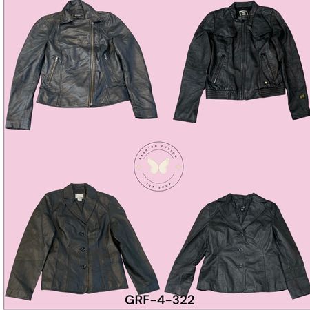 Look Genuine Leather Biker women  jacket Fashion Outerwear (GRF-4-322)