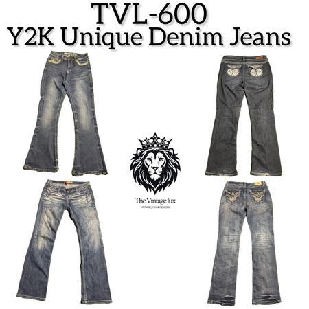 Y2K Unique Denim Jeans (TVL-600)