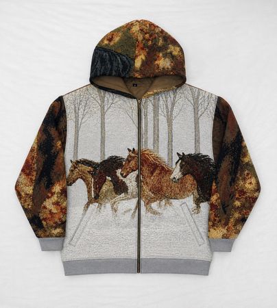 Upcycle Tapestry Jacket With Hoodie (Dv -05)