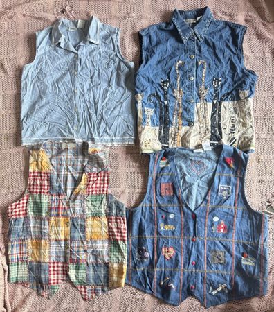 Denim vintage waistcoats 15 piece