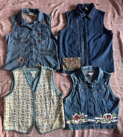 Denim vintage waistcoat 12 piece