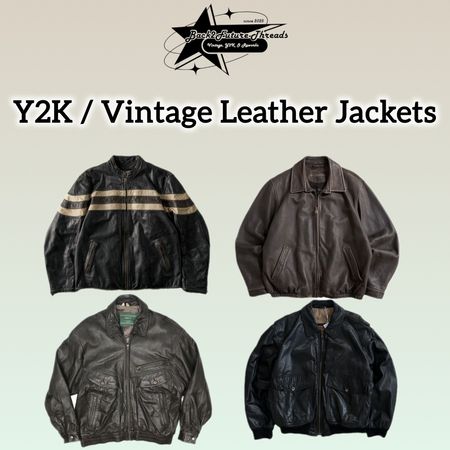 Y2K / Vintage Unique Leather, Bomber Jackets