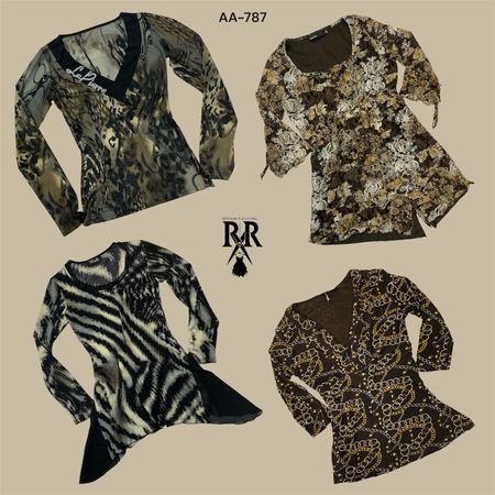Y2K Earthy Tone Full Sleeve Tops (AA-787)