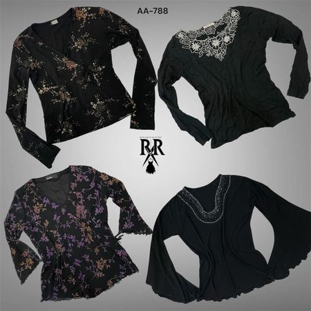 Y2K Black Gothic Full Sleeve Tops (AA-788)