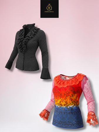 Y2k Elegant full sleeve  party wear mesh tops