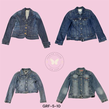 Premium Y2K Vintage Wash Denim Jacket – Relaxed Fit Unisex Style (GRF-5-010)