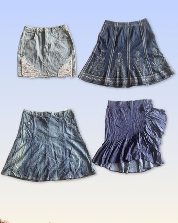 Denim midi & mini skirts 8 pieces