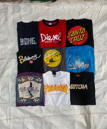 Surf, skate t shirts