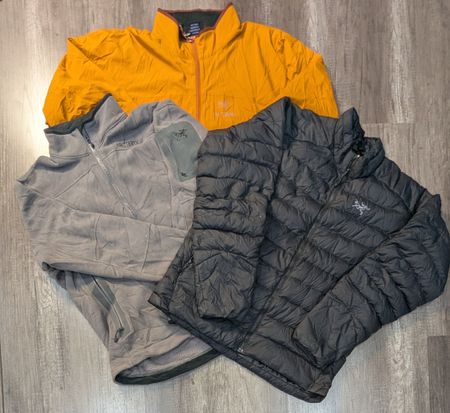 5424 - Arc'teryx Track, Fleece,Puffer jacket,¼ zip and Full zipper