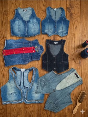 The Ultimate Y2K Denim Vest Bundle (WC-03)
