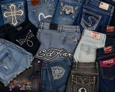 Y2K Embroided/Embellished Denim Skirt