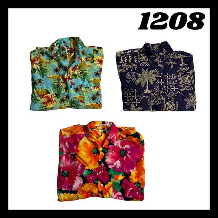 Men Hawaiian shirts (Brands) Thumb & Black white #1208.