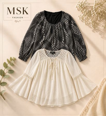 Y2K Print Blouse Mix