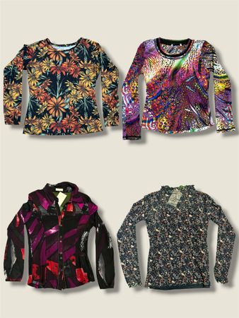 U2k Bold print Aesthetic Tops