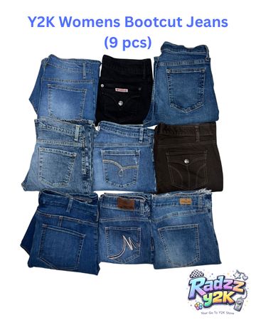 Y2K Bootcut Womens Jeans 9 pcs