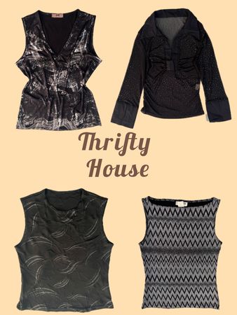 Blackout Babe Y2K Tops(TH/386)