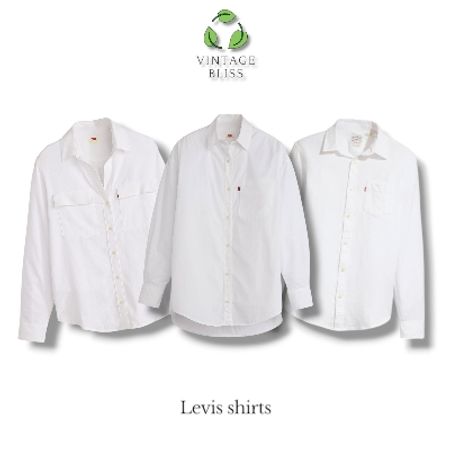 Levi's White Men's Shirts HL-M