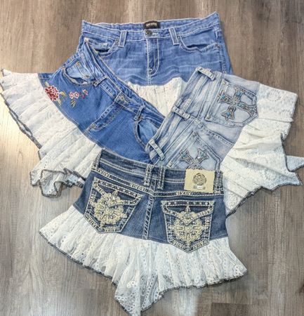 5432 - Upcycled Mini Skirts